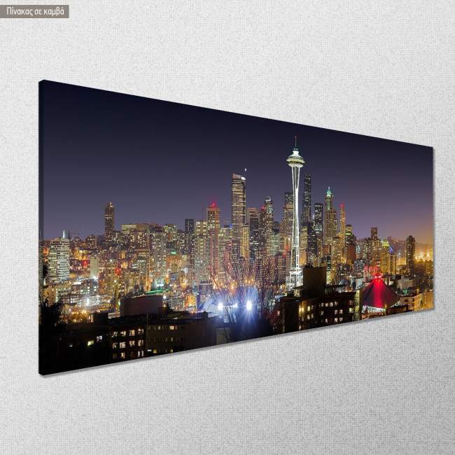 Canvas print Dance of lights, panoramic, side