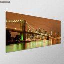 Canvas print Manhattan and Brooklyn bridge, panoramic, side