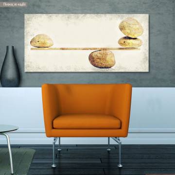 Canvas print Zen stone scales, panoramic