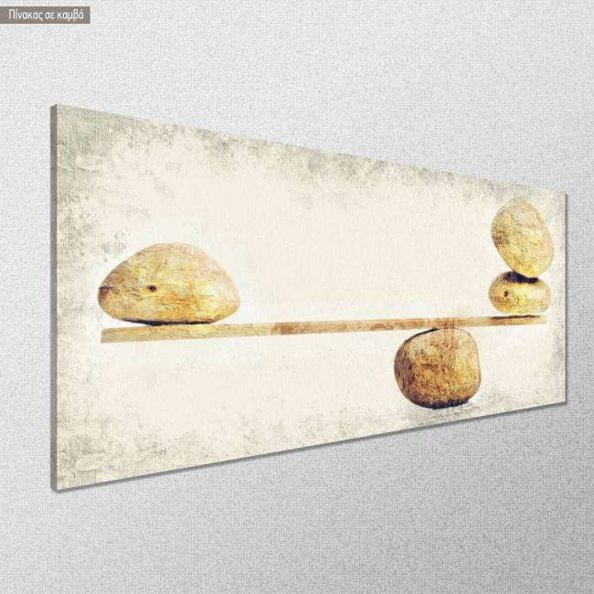 Canvas print Zen stone scales, panoramic, side