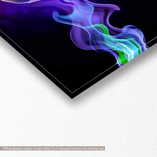 Canvas print Flaming football, panoramic, detail