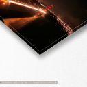 Canvas print Golden gate bridge at night, panoramic, detail