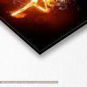 Canvas print Fire dance, panoramic, detail