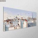 Canvas print Paris roofs, panoramic, side