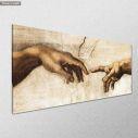 Canvas print The creation of Adam (detail), Michelangelo, side