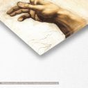Πίνακας ζωγραφικής The creation of Adam (detail), Michelangelo, αντίγραφο σε καμβά, λεπτομέρεια