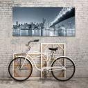 Canvas print New York at night, panoramic