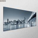 Canvas print New York at night, panoramic, side