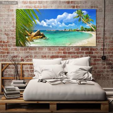 Πίνακας σε καμβά Paradise beach II, πανοραμικός