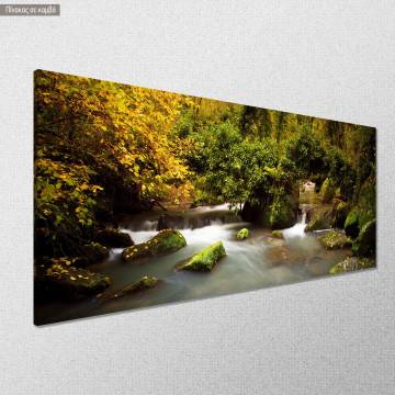 Canvas print The waterfall panoramic Framed canvas View 1 2