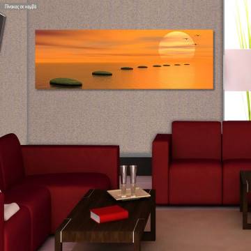 Canvas print Birds to the sun, panoramic