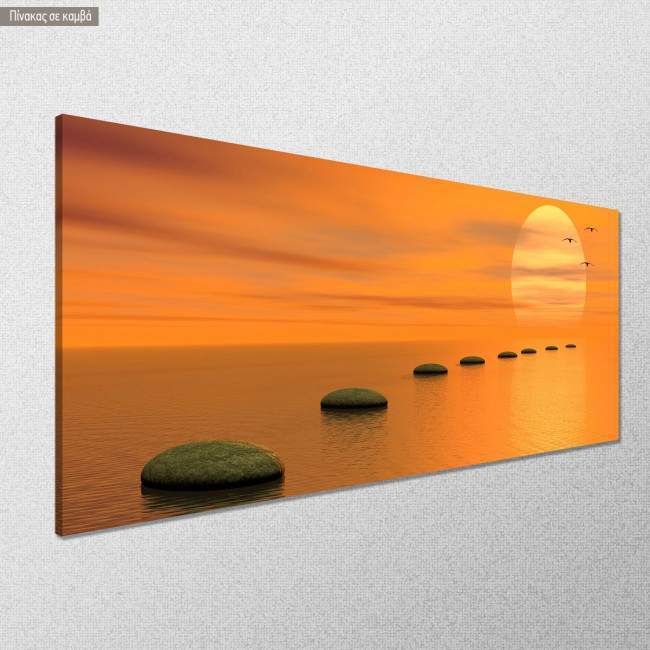 Canvas print Birds to the sun, panoramic, side