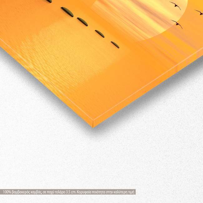 Canvas print Birds to the sun, panoramic, detail