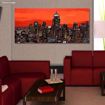 Canvas print View of Bangkok, panoramic