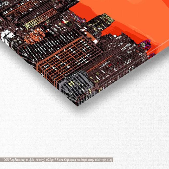 Canvas print View of Bangkok, panoramic, detail