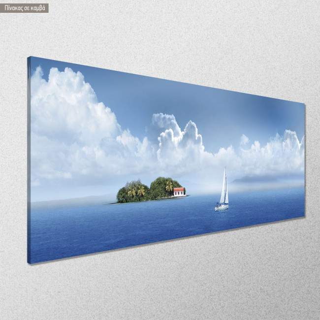 Canvas print Paradise island, panoramic, side