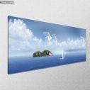 Canvas print Paradise island, panoramic, side