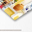 Canvas print Colors of Santorini, panoramic, detail