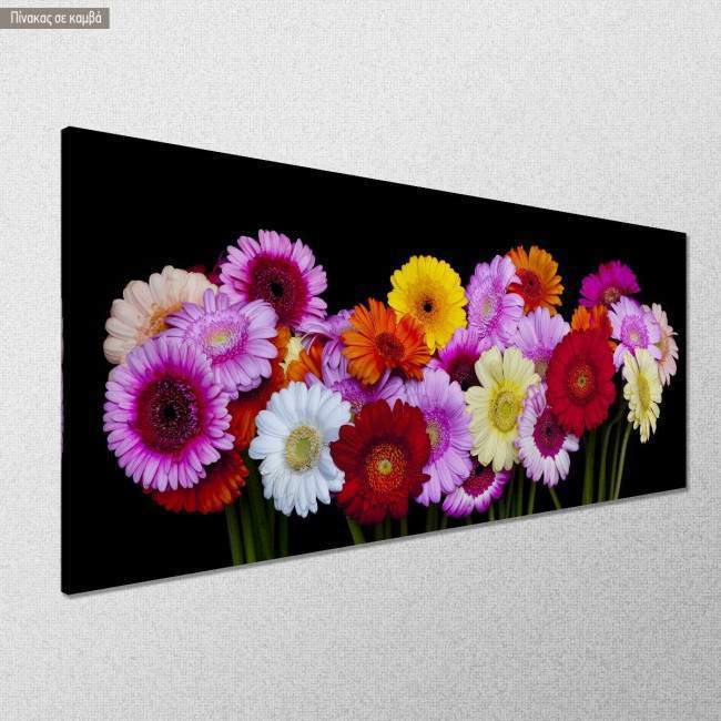 Πίνακας σε καμβά Flowers, πανοραμικός, κοντινό