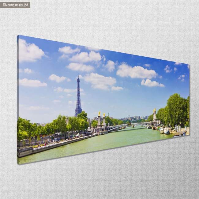 Canvas print Pont Alexandre, panoramic, side