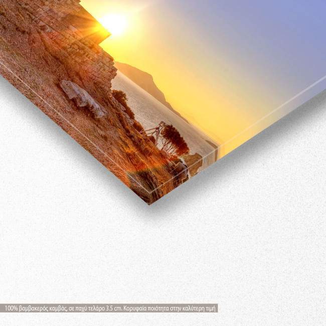 Canvas print Neptune's temple, Sounio, panoramic, detail