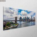 Canvas print New York city view, panoramic, side