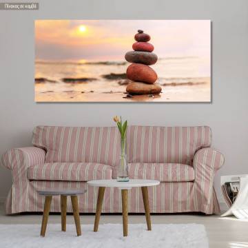 Canvas print Stone pyramid, panoramic