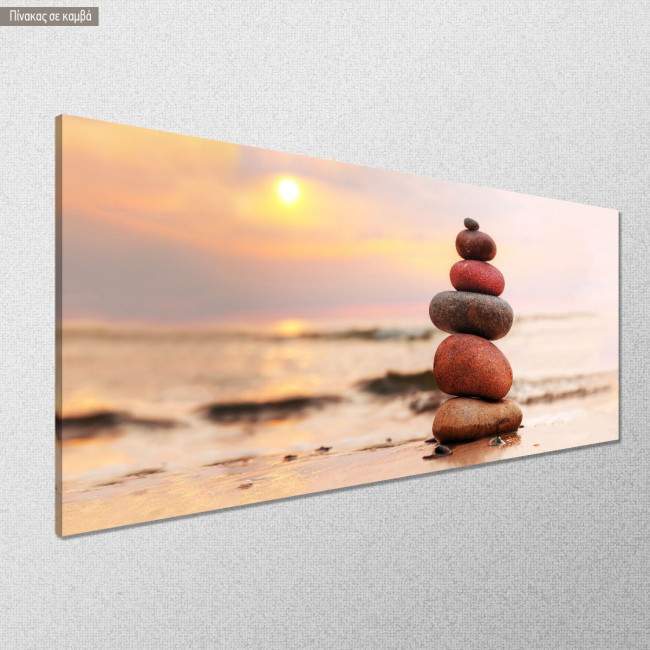 Canvas print Stone pyramid, panoramic, side