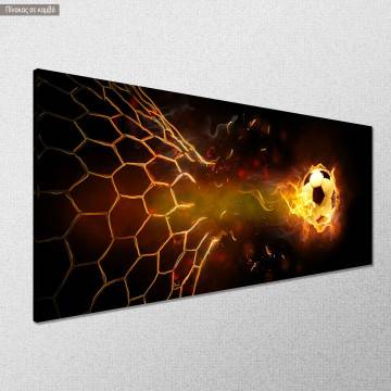 Canvas print Burning football panoramic Framed canvas View 1 2