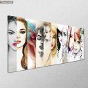 Canvas print Beautiful faces, panoramic, side