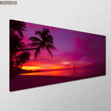 Canvas print Exotic sunset panoramic Framed canvas View 1 2