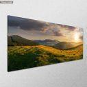 Canvas print Mountains in sunset, panoramic, side