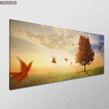 Canvas print Maple tree in autumn panoramic Framed canvas View 1 2