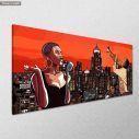 Canvas print Playing jazz in Bangkok, panoramic, side