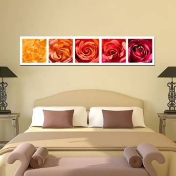 Canvas print Roses everywhere, panoramic