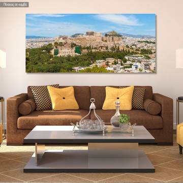 Canvas print Acropolis in the morning, panoramic
