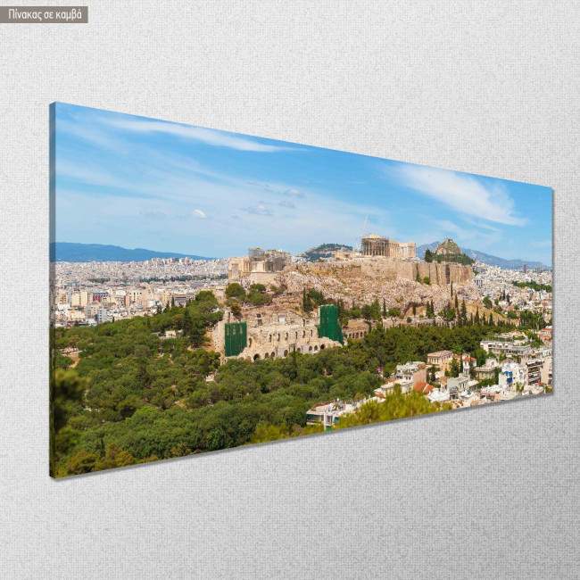 Canvas print Acropolis in the morning, panoramic, side