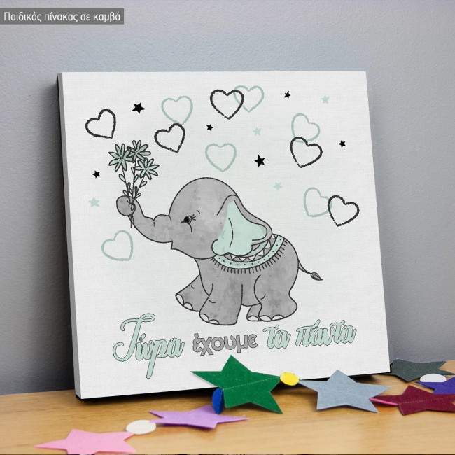 Kids canvas print Drawn butterflies, set