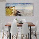 Canvas print Lighthouse by england's coast impasto , panoramic