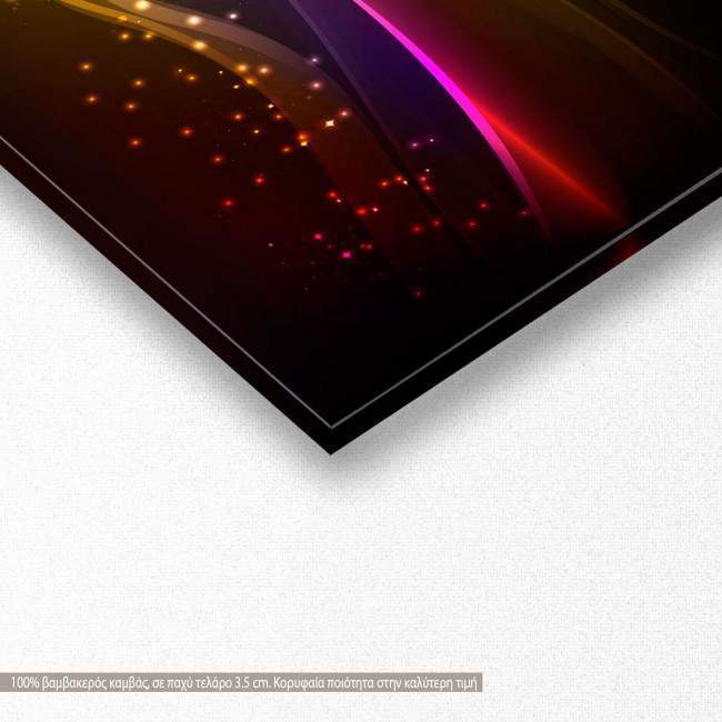 Canvas print Colorful waves, panoramic, detail