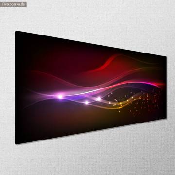 Canvas print Colorful waves panoramic Framed canvas View 1 2