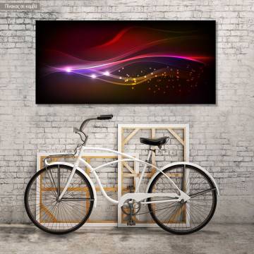 Canvas print Colorful waves, panoramic