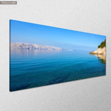 Canvas print Beautiful sea at Chalkidiki panoramic Framed canvas View 1 2