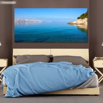 Canvas print Beautiful sea at Chalkidiki, panoramic