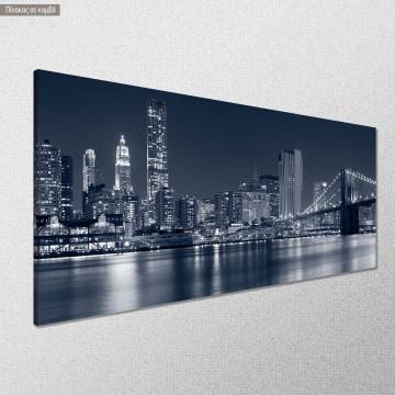 Canvas print City and bridge panoramic Framed canvas View 1 2