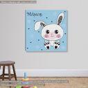Kids canvas print Sweet Bunny with name