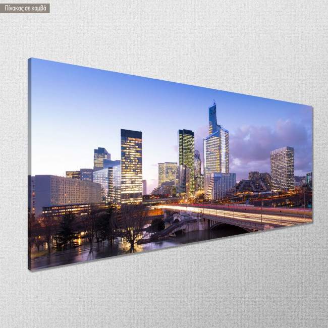 Canvas print View of a city, panoramic, side
