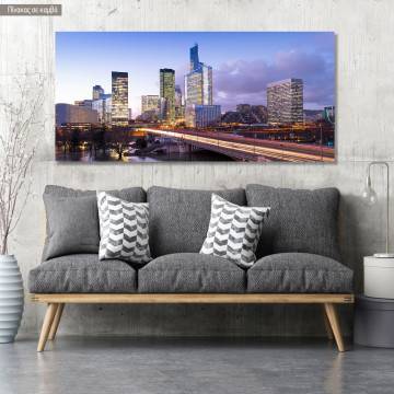 Canvas print View of a city, panoramic