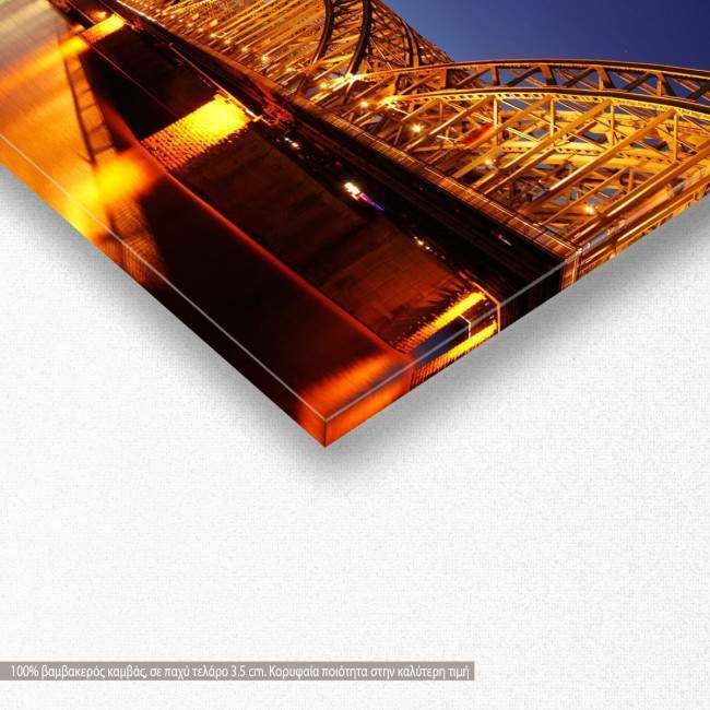 Canvas print Cologne in the evening, panoramic, detail