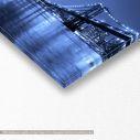 Canvas print Manhattan and Brooklyn bridges, panoramic, detail